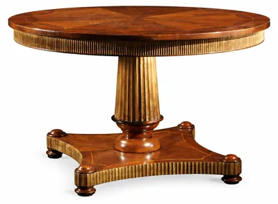 Productafbeelding van Rund tafel, neoklassieke stijl, bruin, eettafel, houten tafel