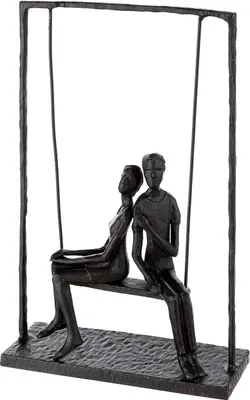 Produktbild von Casablanca Skulptur, "Swing together", Paarmotiv, Schaukel, Eisen, braun, , L. 6 cm, B. 15 cm, H. 23 cm 84245