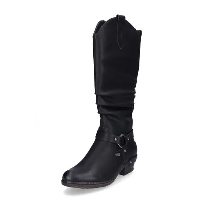 Produktbild von Rieker Damen Stiefel Blockabsatz Warmfutter Westernstiefel 93670, Größe:37 EU, Farbe:Schwarz