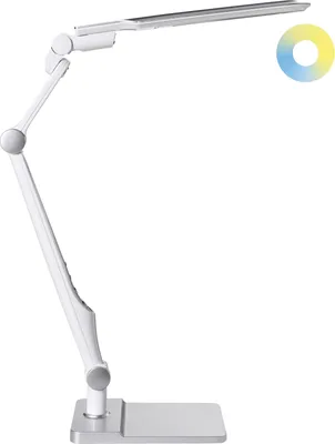 Obrázok produktu pre BELIANI Stolná LED lampa, strieborná, stolné osvetlenie, lampa na čítanie a k počítaču, nastaviteľné rameno, stmievač, zmena farebnej teploty svetla