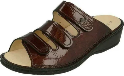 Produktbild von Bequeme Pantolette Finn Comfort Pisa, Damen, Bordeaux, Leder, NEU - Damenschuhe Pantolette / Zehentrenner, Rot