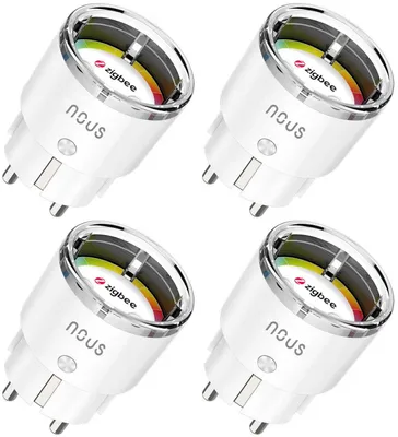 Zdjęcie produktu dla Gniazdo NOUS A1Z Zigbee, pobór mocy inteligentnego gniazda, inteligentne gniazdo z pomiarem zużycia, kompatybilne z akcesoriami Alexa, urządzeniami Smart Home, Google Home, Smart Life, 2MQTT, 16A
