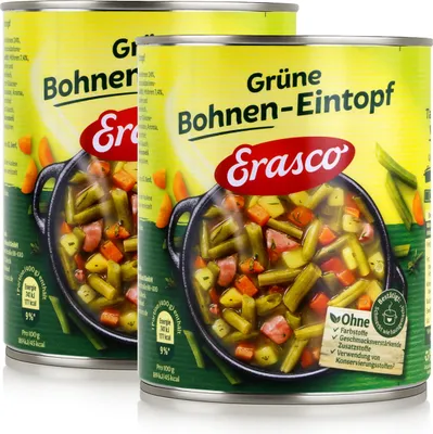 Produktbild von Erasco grüne Bohnen-Eintopf 800g Fertigessen (2er Pack)