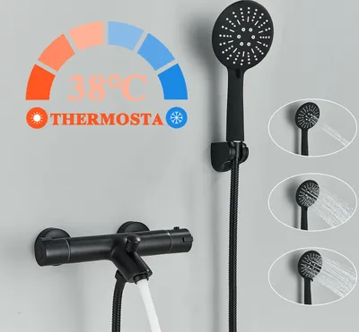 Produktbild von Thermostat Badewannenarmatur Badewanne Wasserhahn Duscharmatur set