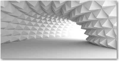 Produktbild von Tulup Glas-Bild -140x70- Wandkunst Dekorative Wand für Küche & Wohnzimmer - Kunst: modern & klassisch - Abstrakter Tunnel - Grau
