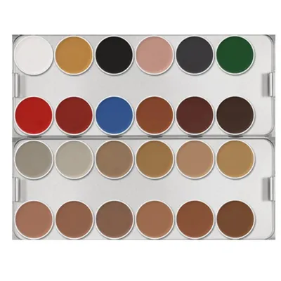 Produktbild von Kryolan Aquacolor N Basis-Palette 24 Farben