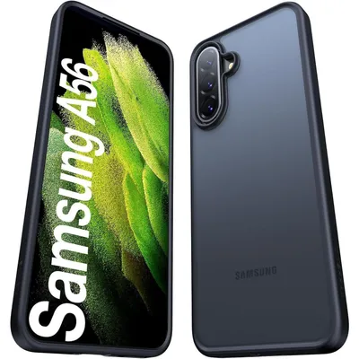 Obrázek produktu pro Pouzdro na mobil Samsung Galaxy A56 5G, vojenská ochrana, 360° airbagy, odolné proti poškrábání a nárazům, matná černá barva