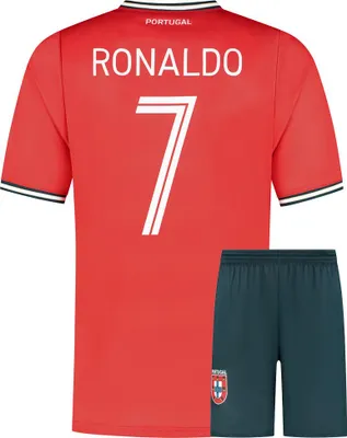 Zdjęcie produktu dla Zestaw koszulek piłkarskich Portugalia Ronaldo Home - 2025-2026 - Dzieci i dorośli - 104