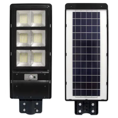 Obrázok produktu pre LED solárne záhradné svetlo 6000K studená biela 6000lm 270W 120° IP65 PIR detektor pohybu stĺpové svetlo diaľkové ovládanie čierne