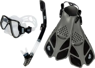 Immagine prodotto di ACRA set snorkeling 3in1 M6213, nero, occhiali, boccaglio, pinne 42-47
