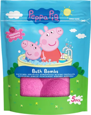 Produktbild von ART.ROZNE MK Peppa Pig Kinder Badebomben Himbeere 5x50g Packung