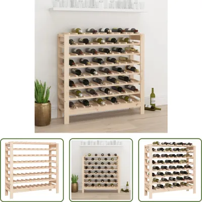 Immagine prodotto di Portabottiglie The Living Store 109,5x30x107,5 cm in legno di pino massiccio