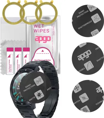 Produktbild von apgo 3 Stück Schutzglas, Matt, kompatibel mit Garett GT22S Smartwatch, Hybrid 8H, Ersatz für Hartglas, Displayschutzglas, Bildschirmschutz, Displayschutz, kratzfest