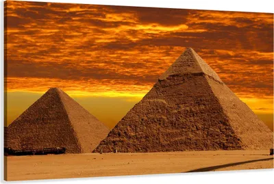 Obrázek produktu pro Obraz 120 x 80 cm na plátně Pyramida 5013 - Obrazy/nástěnný obraz/umělecký tisk jsou již zarámované