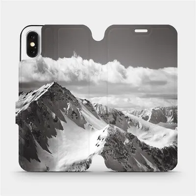 Produktbild von Handyhülle mit klappe für iPhone X, Mobiwear Book, Berggipfel