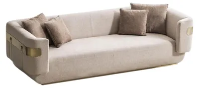 Produktbild von Elegantes Sofa Designer Beiger 4-Sitzer Wohnzimmer Polstercouchen