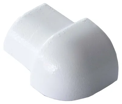 Produktbild von Dalsys Außeneck für Fliesenschiene Aluminium (eloxiert) Viertelkreisprofil 12,5mm, Weiß Fliesenprofil