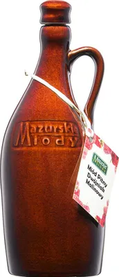 Produktbild von Malinowy Dwojniak Honig (Halber) 0,6L im Steinzeuggefäß | Met Honigwein Metwein Honigmet | 600 ml | 16% Alkohol | Mazurskie Miody | Geschenkidee | 18+