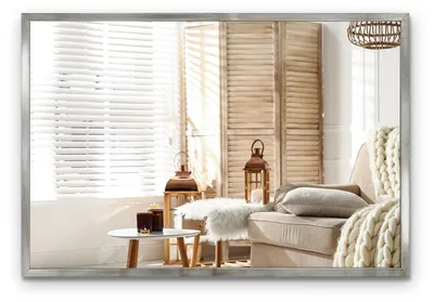 Produktbild von Badspiegel 60 cm x 40 cm mit goldenem Rahmen – moderner Wandspiegel, dekorativer Rahmenspiegel für Badezimmer, Flur und Wohnraum
