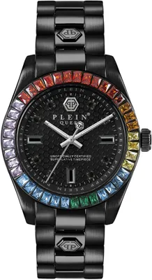 Produktbild von Philipp Plein PWDAA0921 QUEEN Swarovski schwarz Edelstahl Damen Uhr NEU