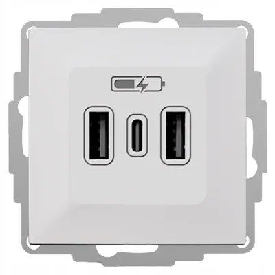 Productafbeelding van VESTRA USB-oplader, 2x A+C, wit, 3808-10