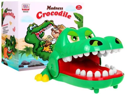 Immagine prodotto di Gioco arcade "Coccodrillo dal dentista" per bambini dai 3 anni in su, giocattolo interattivo + 3 modalità di gioco, mal di denti, riflessi, memoria