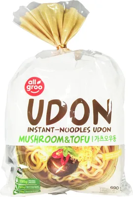 Produktbild von Allgroo Udon Nudeln Tofu und Pilz Geschmack 690g