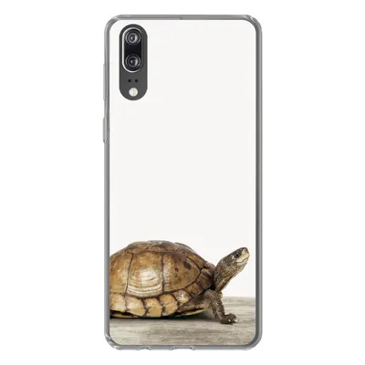 Produktbild von MuchoWow® Handyhülle Schutzhülle Hülle für Huawei P20 Schildkröte - Junge - Tiere - Kinder - Mädchen Silikon Softcase Handy Hülle - Hardcover