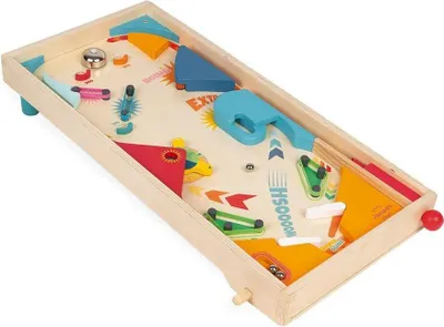 Image de Janod Boîte de flipper en bois - Jeu rétro pour enfants