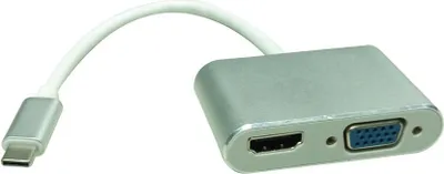 Obrázok produktu pre ROLINE Display Adapter USB typu C - VGA + HDMI