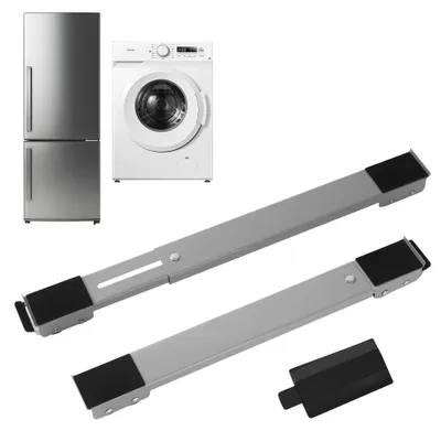 Verstellbare Basis für Waschmaschine/Trockner, 2 St., Grau