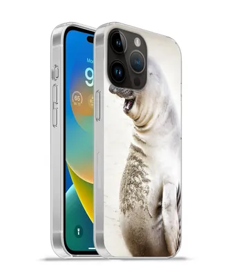 Produktbild von MuchoWow® Handyhülle Schutzhülle Hülle für Apple iPhone 14 Pro - Softcase Seeelefant - Lustig - Lachen - Kinder - Jungen - Mädchen - Kinder Silikon Softcase Handy Hülle - Umschlag