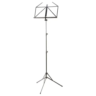 Produktbild von K&M 10052 Notenpult Schwarz – extra hoher Notenständer - 64 bis 150 cm langes, ausziehbares Metall-Stativ