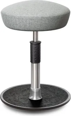 Produktbild von Sitz- Stehhocker Free Regular Hutsitz kvadrat Divina Mel. h.grau chr. /schw..