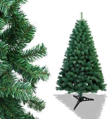 Produktbild von Jopassy Künstlicher Weihnachtsbaum, Tannenbaum mit ständer, Kunstbaum Weihnachten Klappsystem,Christbaum 180 Spitzen PVC Nadeln, grün,120cm
