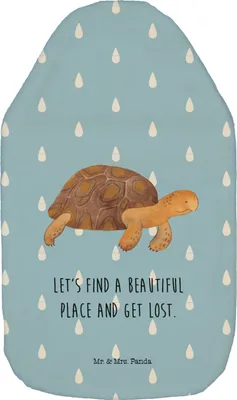Produktbild von Mr. & Mrs. Panda Wärmekissen Schildkröte Marschieren - Blau Pastell - Geschenk, Wärmflasche, mit Bezug, Meer, Bettflasche, wärmebeutel, Lieblingsmensch, Motivation