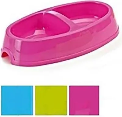 Image de Savic double bol "Picnic" 2 x 400 ml couleurs assorties