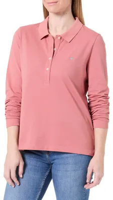 Produktbild von Gant Damen Slim Shield Pique Polohemd, Rosa, L EU