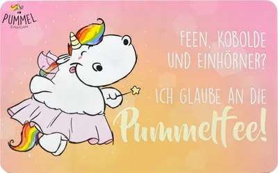 Produktbild von Pummel & Friends Brettchen Feen, Kobolde und Einhörner? Ich glaube an die Pummelfee! Frühstücksbrettchen Schneidebrettchen aus Resopal