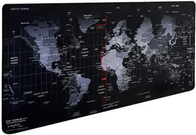 Produktbild von Gaming-Maus aus Kunststoff für großes Bildschirmformat, schwarz, ergonomisch