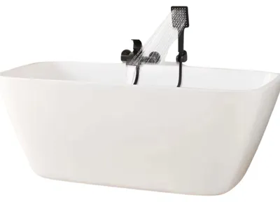 Produktbild von Wasserfall Badmischer, Wandmontage, 2-Wege Wasserabgang, Handbrause 1,5 m Schlauch, Messingkonstruktion, s Regenerlebnis