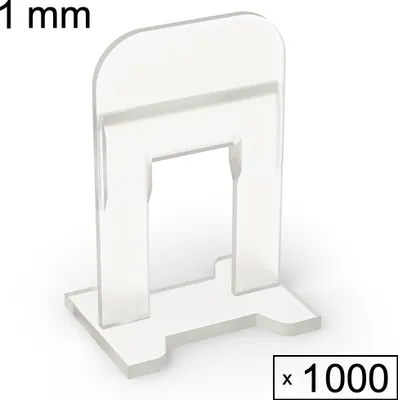 Produktbild von Fliesen Nivelliersystem Verlegehilfe Fliesen Plan System, 1000 Laschen, 1 mm