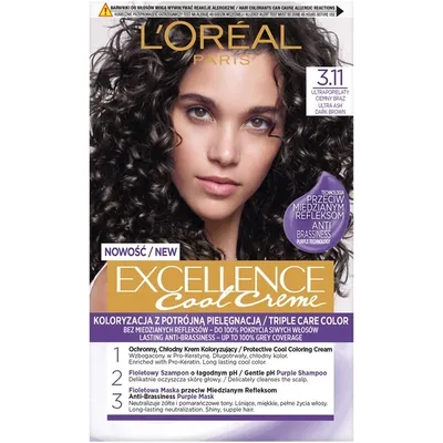 Produktbild von L'Oreal Paris Excellence Kühle Creme Farbe 3.11 Ultrapopielaty Dunkelbraun