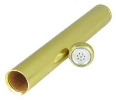 Imagen del producto de Humidor tipo tubo con higrómetro - Color dorado