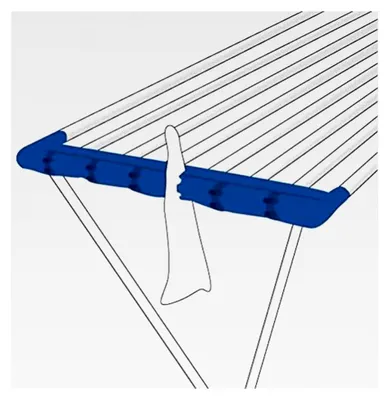 Produktbild von Boden-Wäscheständer aus 100% Aluminium, 20 m Trockenlänge
