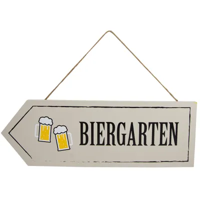 Produktbild von Riffelmacher Holz Dekoschild "Biergarten" 08526 | Gartendekoration