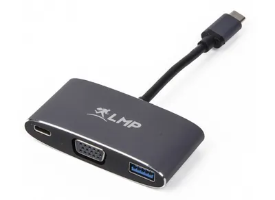 Productafbeelding van LMP USB-C multiport adapter met VGA- en USB-aansluitingen, resolutie 1920 x 1200 pixels