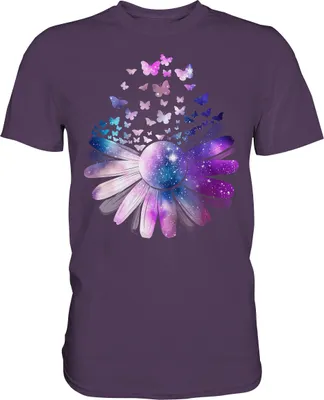 Produktbild von Frauen Galaxie Schmetterling T-Shirt – Urban Purple / S