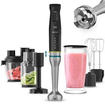 Produktbild von Cecotec 03963, Pürierstab, 1500 W, Schwarz, Edelstahl
