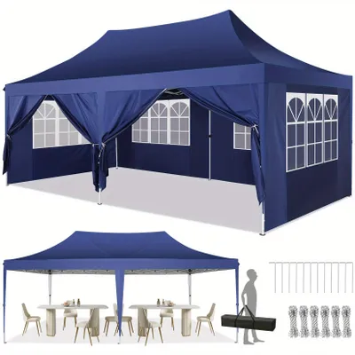 Obrázok produktu pre Stan typu pop-up – predsieňový stan – párty stan – stan na podujatia – trhový stan – 3,05 x 6,1 metra – odnímateľné bočné steny